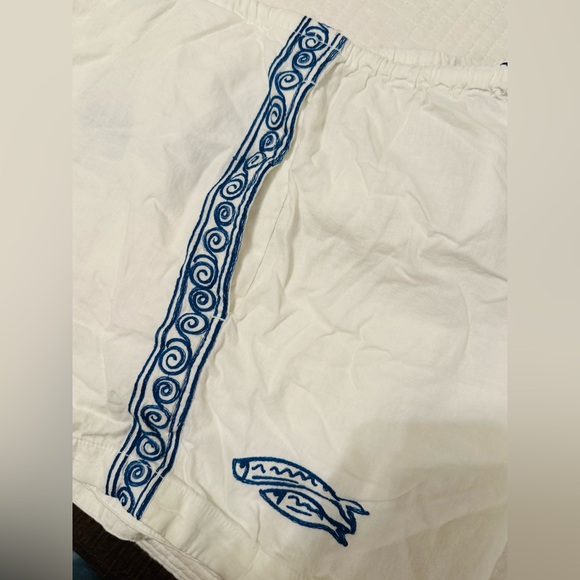 Madewell White Shorts with Blue Pattern - Picture 6 of 9